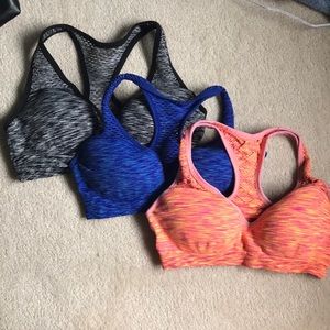 3 Victoria’s Secret Racerback Push-up Sports Bras